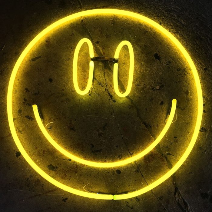 Neon Smiley By Neon Artist Andy Doig, Ready To Hang